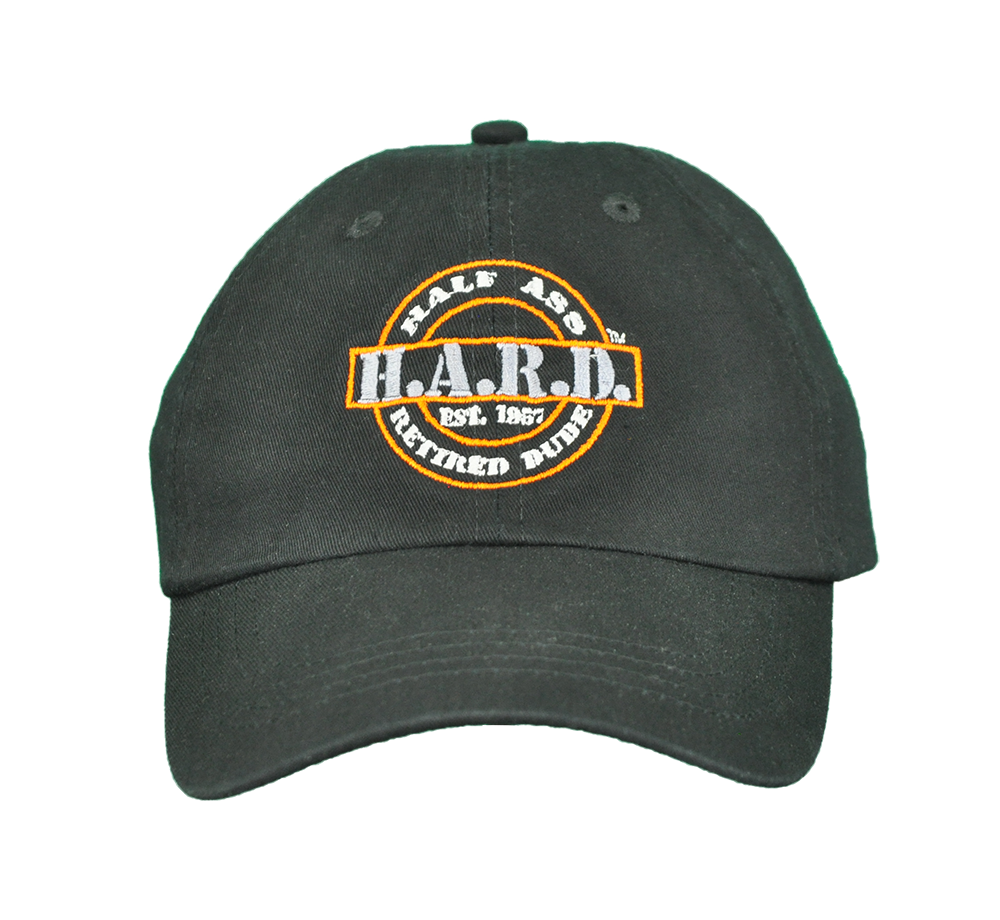 H.A.R.D. Logo Hat Black (Orange)