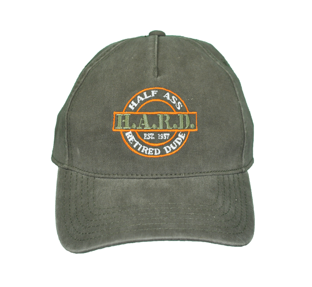 H.A.R.D. Logo Hat Olive (Orange) tshirt