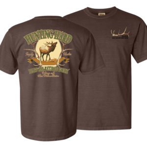 hunting elk image half ass retired dude chocolate colored men's t-shirt