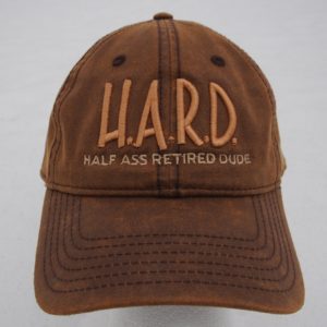 half ass retired dude brown hat