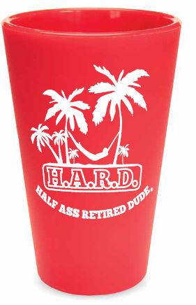 half ass retired dude red mug